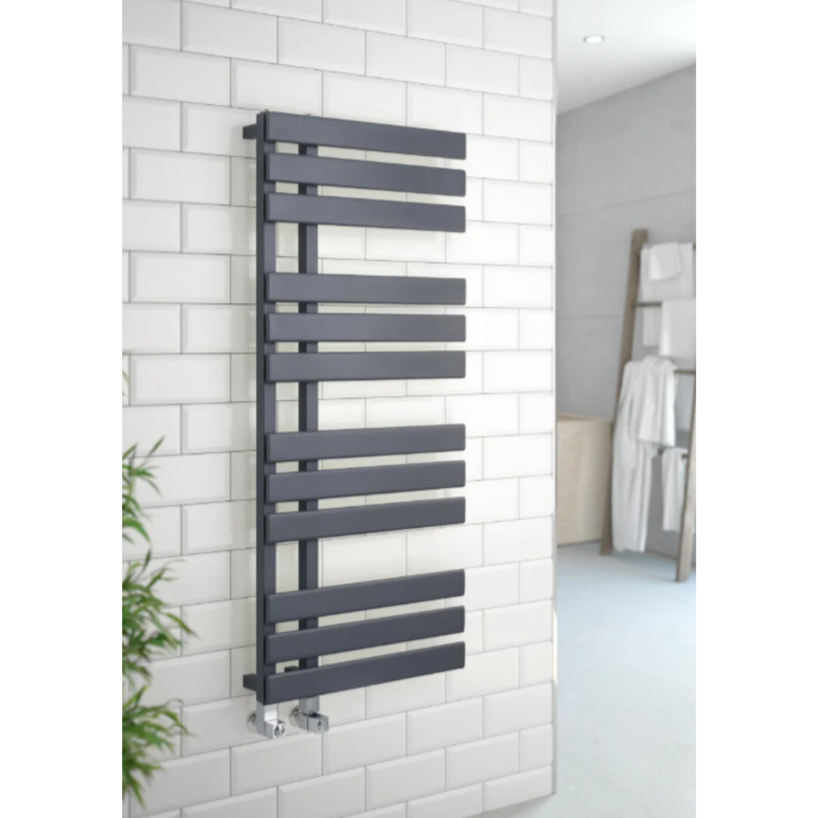 Kartell Oregon Design Radiator 1180mm H x 500mm W Textured Grey Vertical Designer Towel Rail - ORE500-1200A
