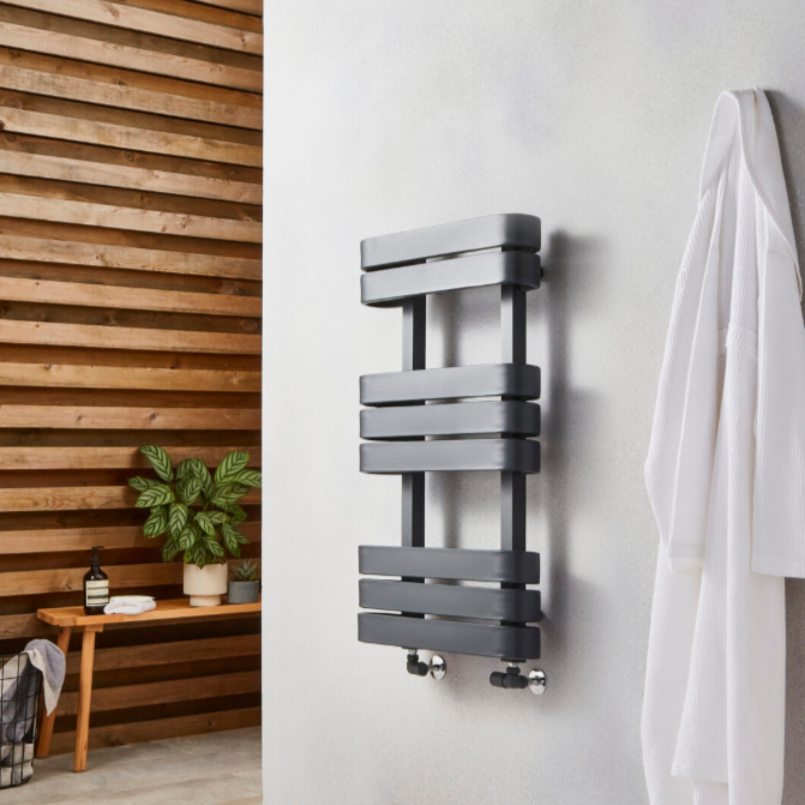 Kartell Tampa 850mm H x 500mm W Anthracite Vertical Towel Rail - TAM850-500A