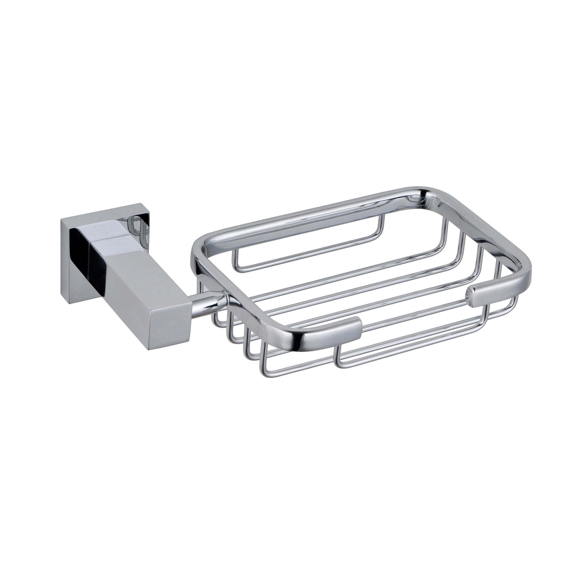 Square Chrome Soap Basket