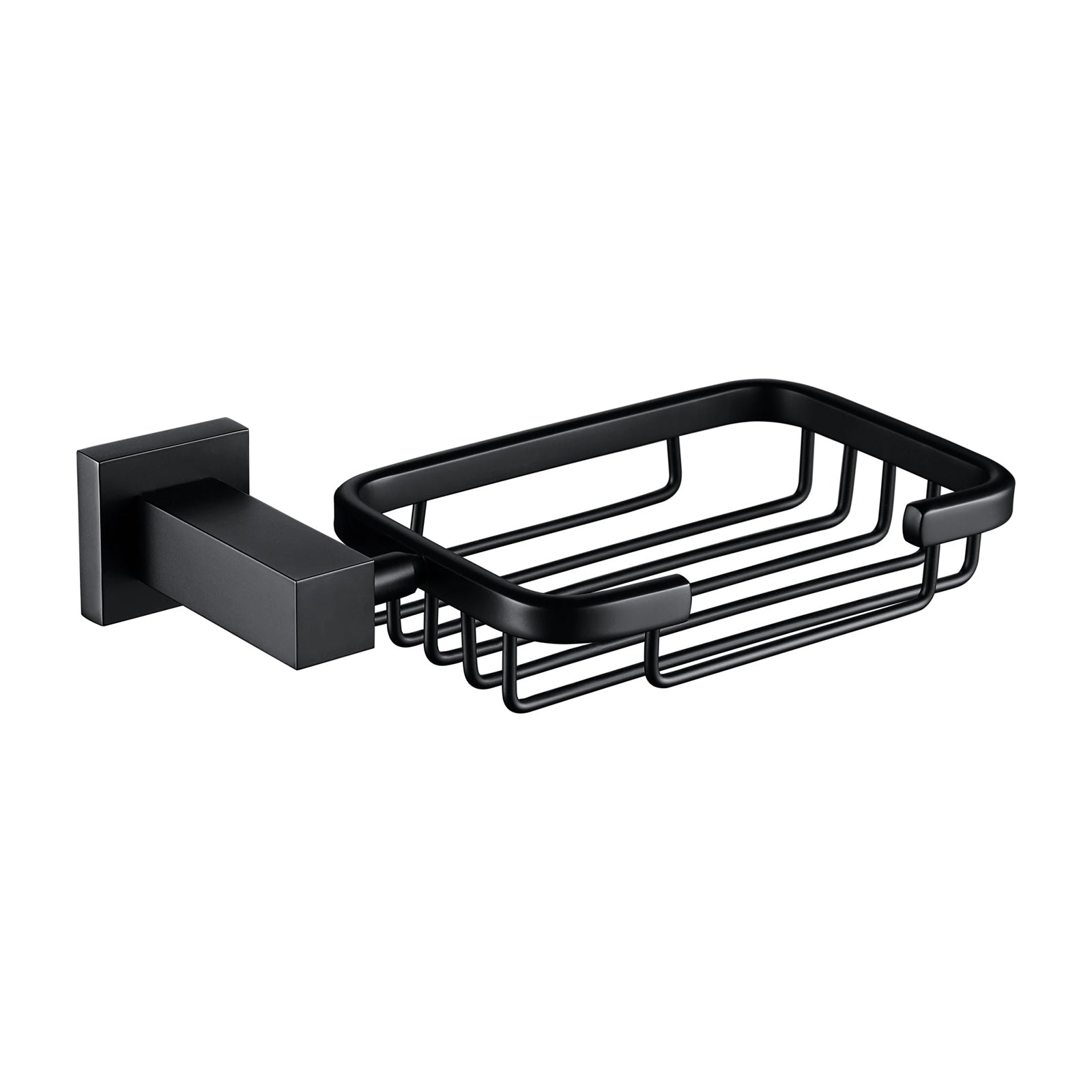Square Soap Dish And Holder Matte Black