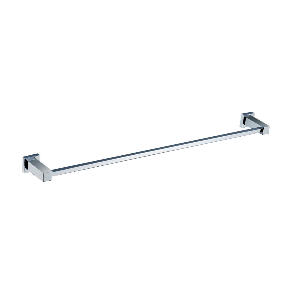 Square Single Towel Rail Chrome
