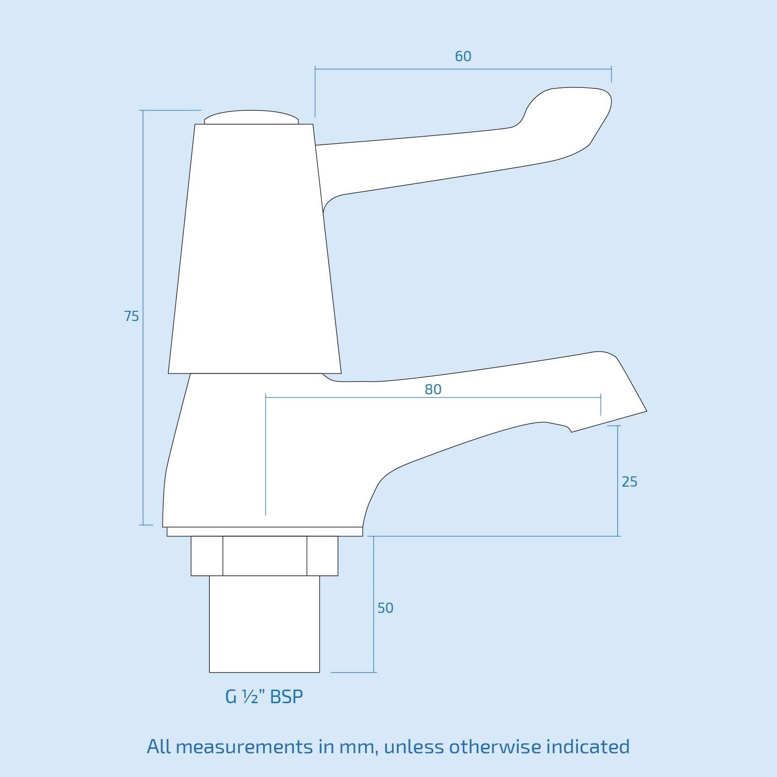 Accessible Twin Contract Basin Taps Chrome