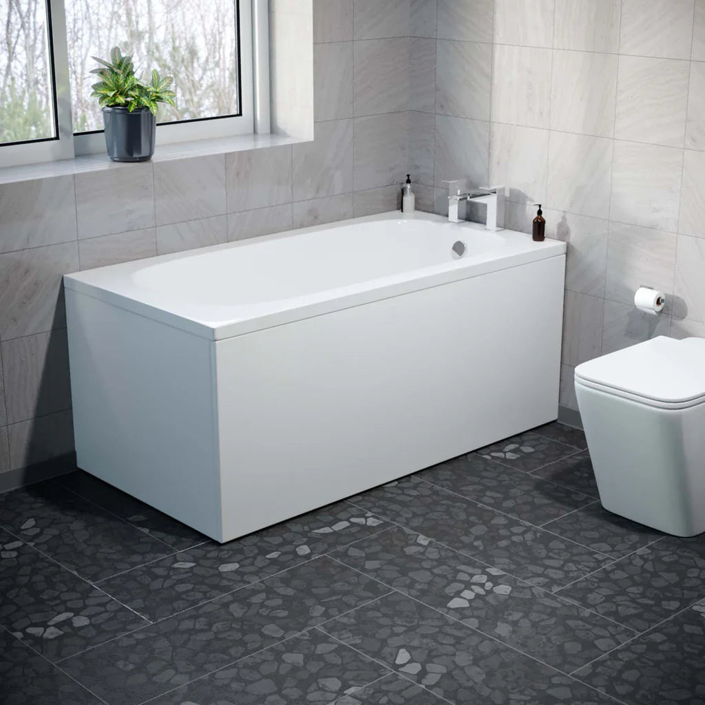 1400mm x 700mm Round Style Single End Straight Bath with Legs