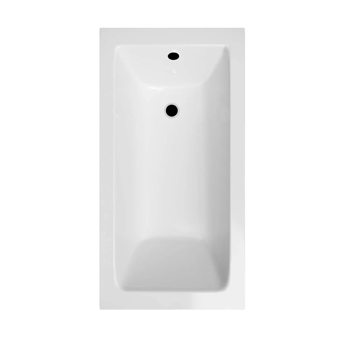1400mm x 700mm Square Style Single End Straight Bath with Legs