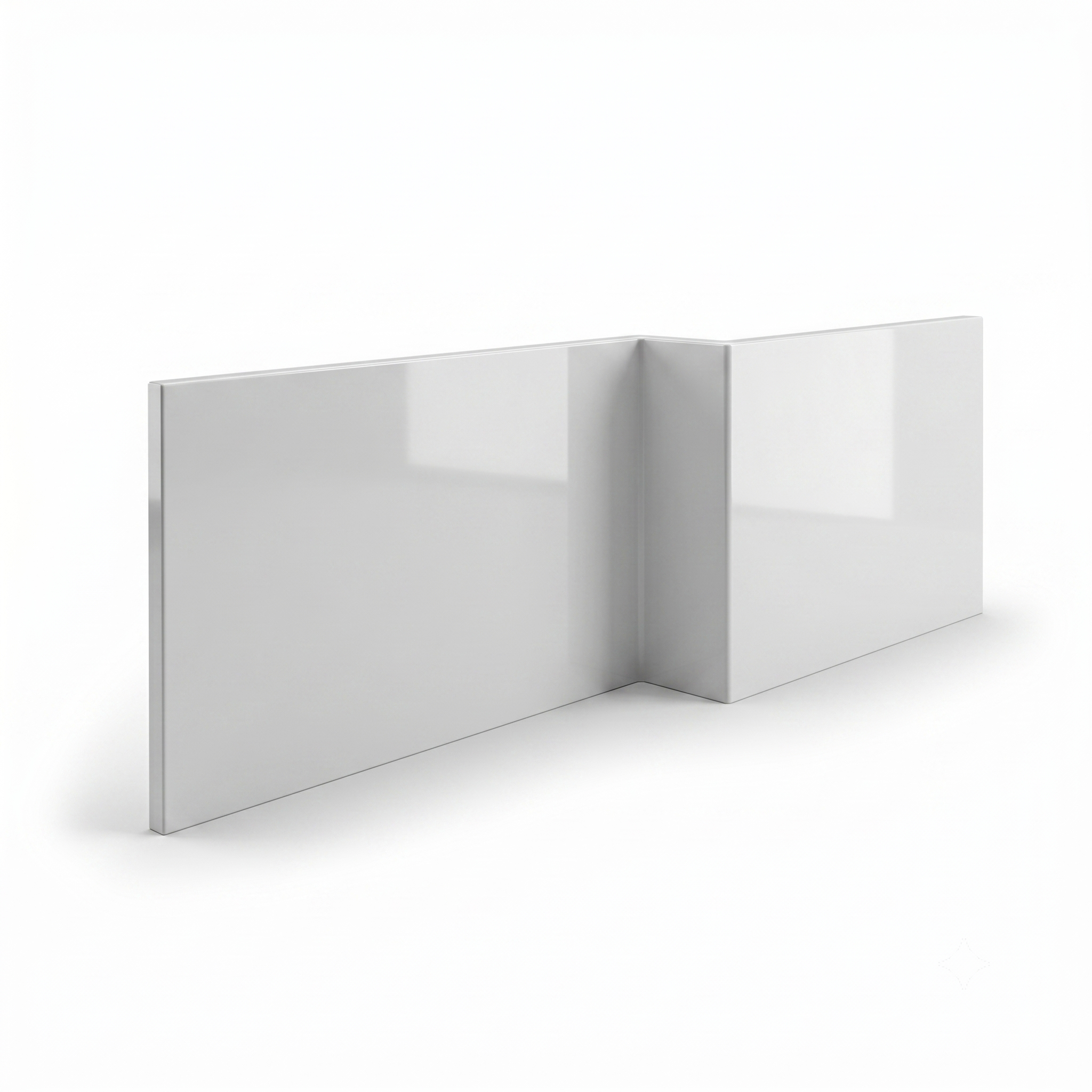 Kartell Elite L-Shaped Bath Front Panel 520mm H x 1500mm W - White