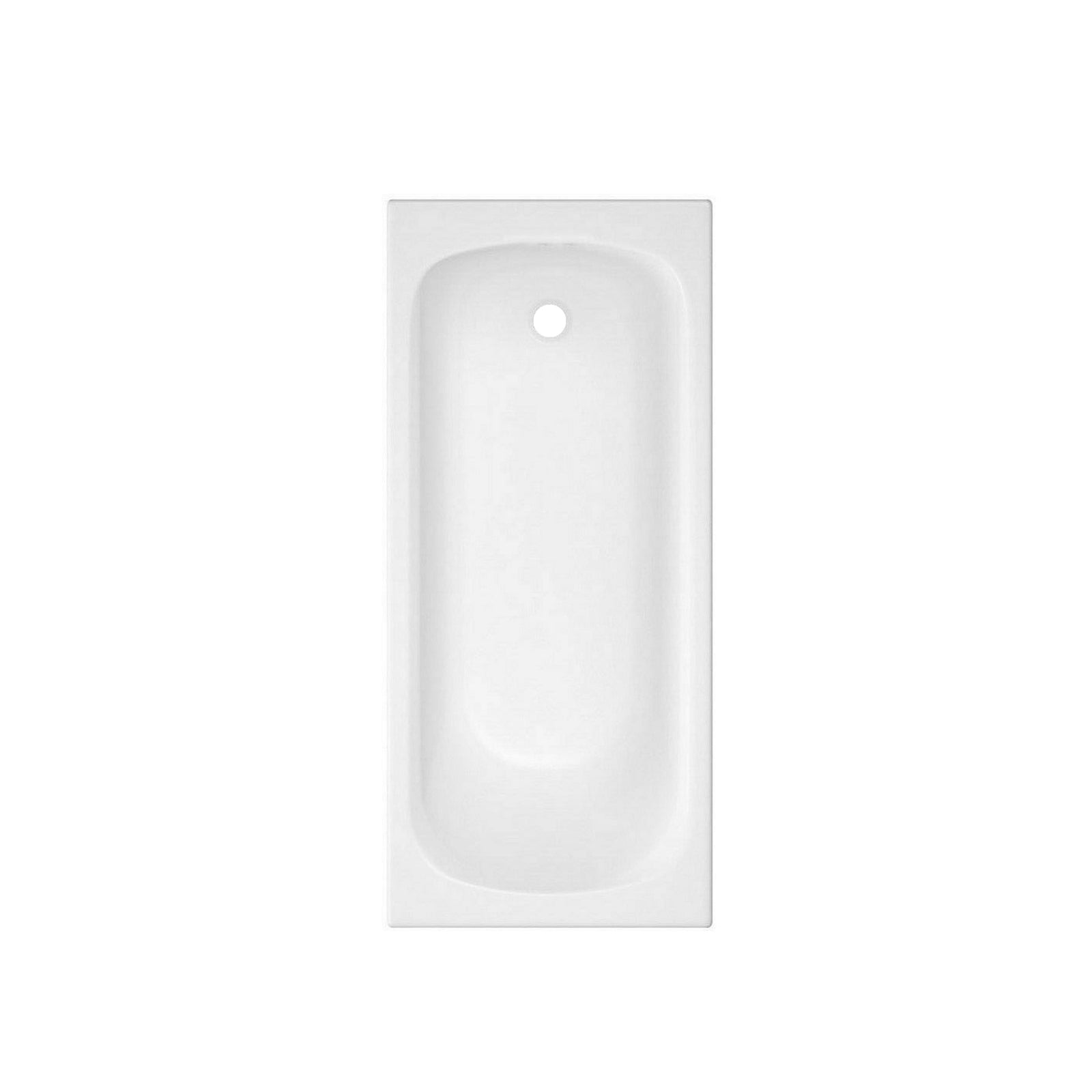1600mm x 700mm Round Style Single End Straight Bath with Legs