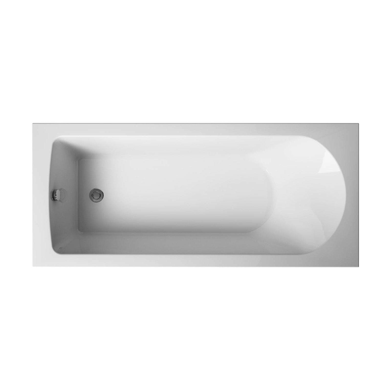 Kaif 1800 x 800mm Standard Round Single Ended Bath & Leg Set White