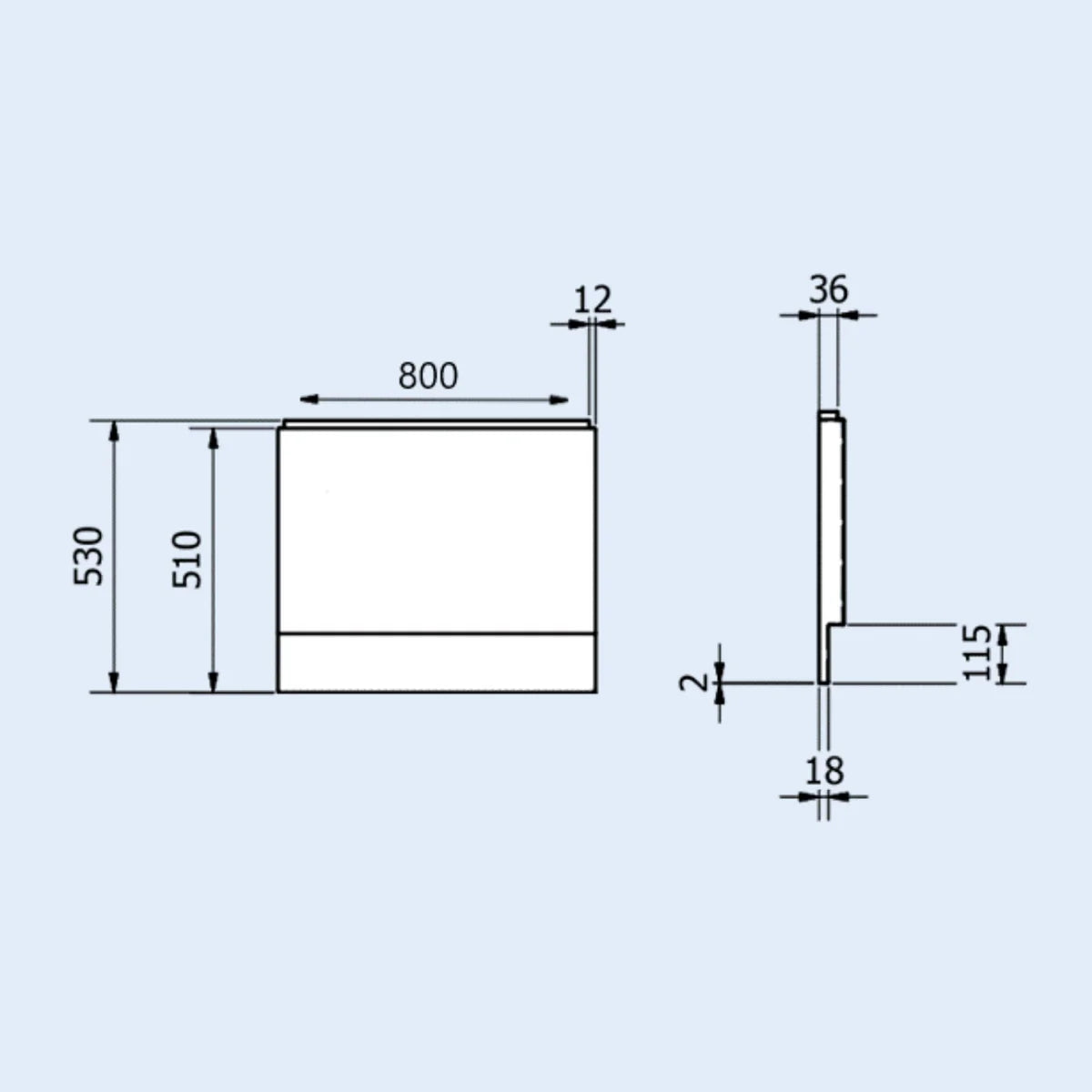 Lapal Supastyle End Bath Panel 520mm x 800mm