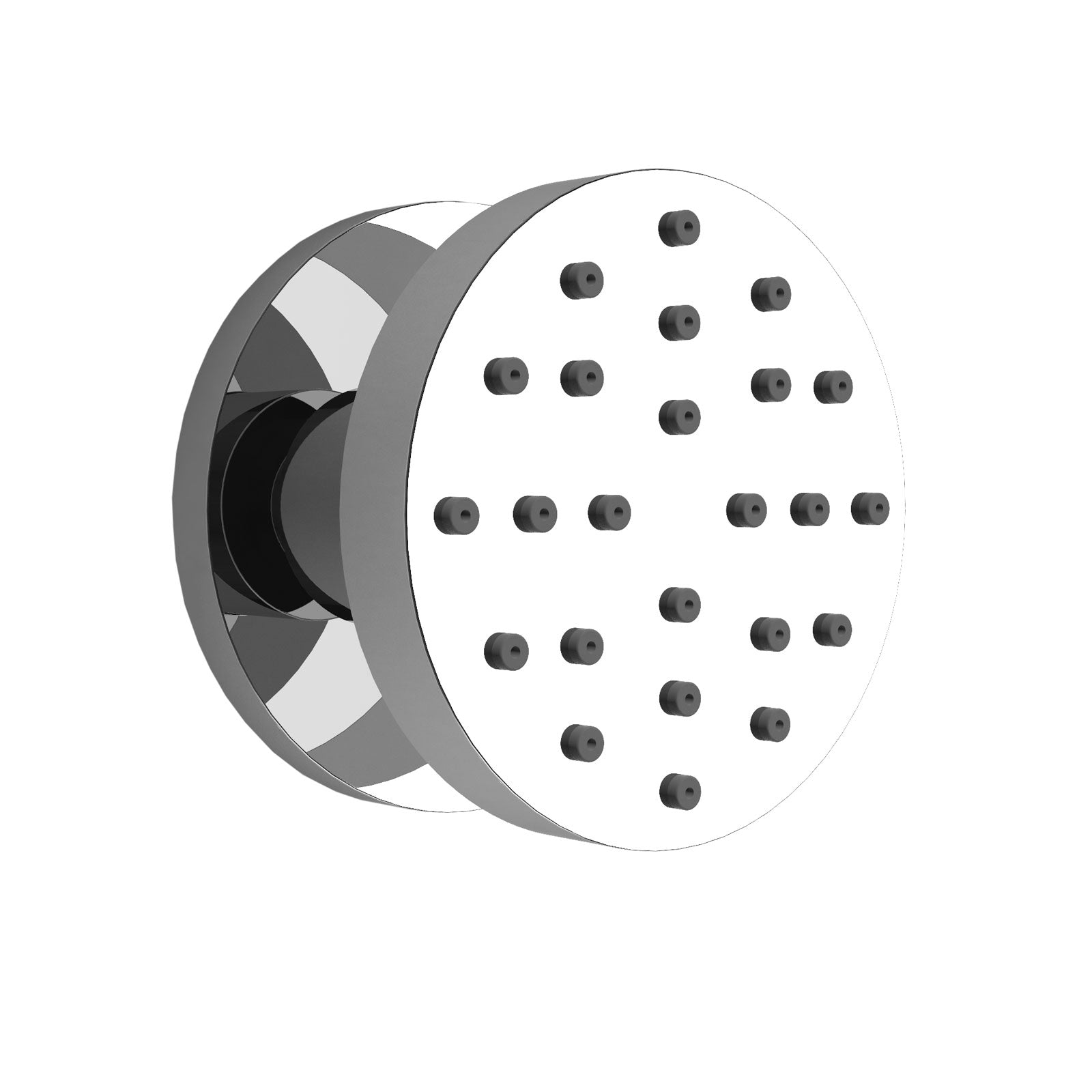 Set Of Six Round Chrome Plated Brass Shower Bath Body Massage Jets