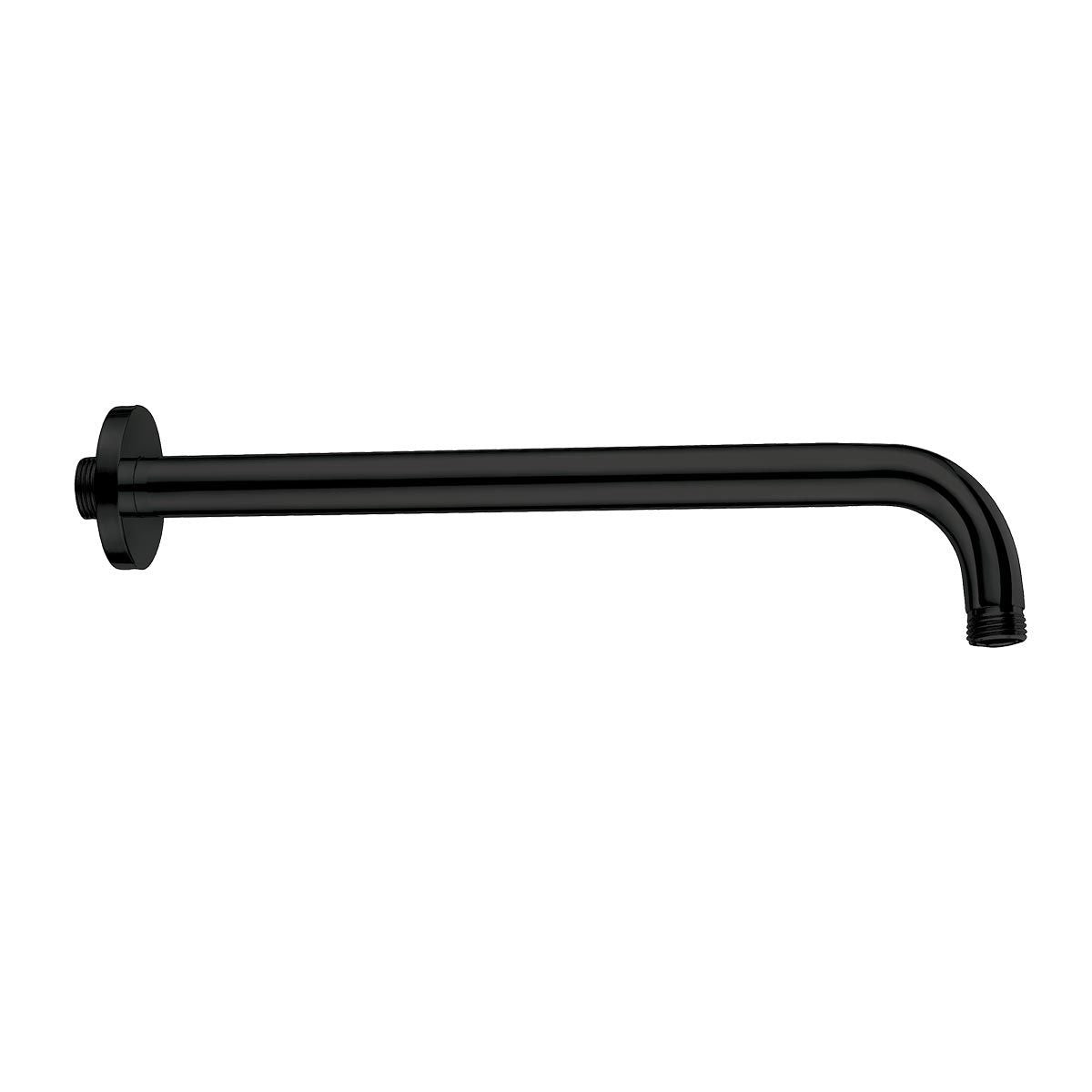 Matte Black Round 300 Mm Wall Mounted Shower Head Arm Fixed For Rain Shower Head