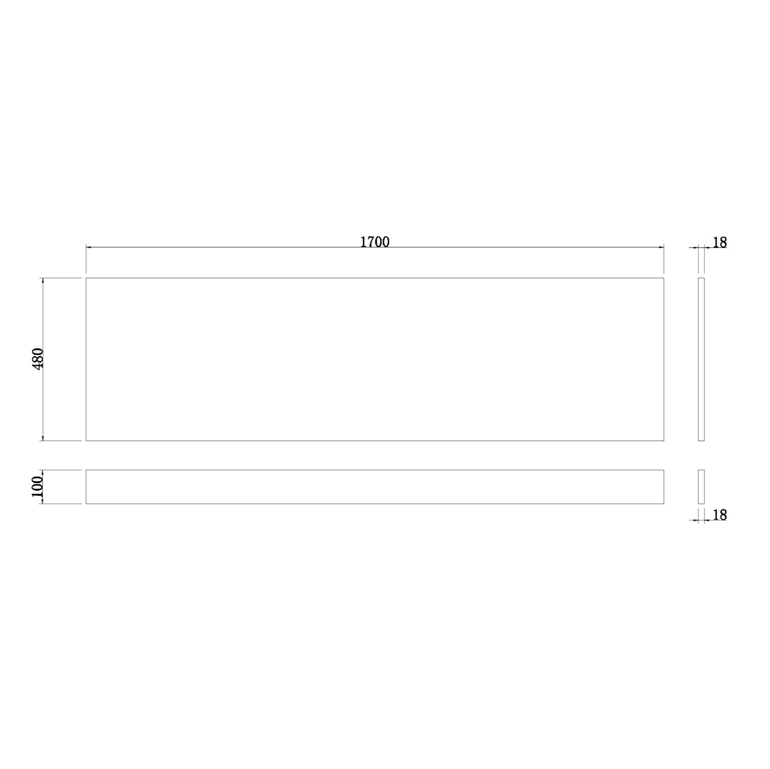 Zensen White Bathroom 1700 x 700mm Single Ended Bath + Front Bath Panels