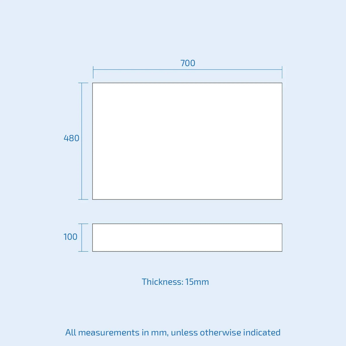 Modern 700mm Matte Grey PVC End Panel 15mm Thickness +Plinth