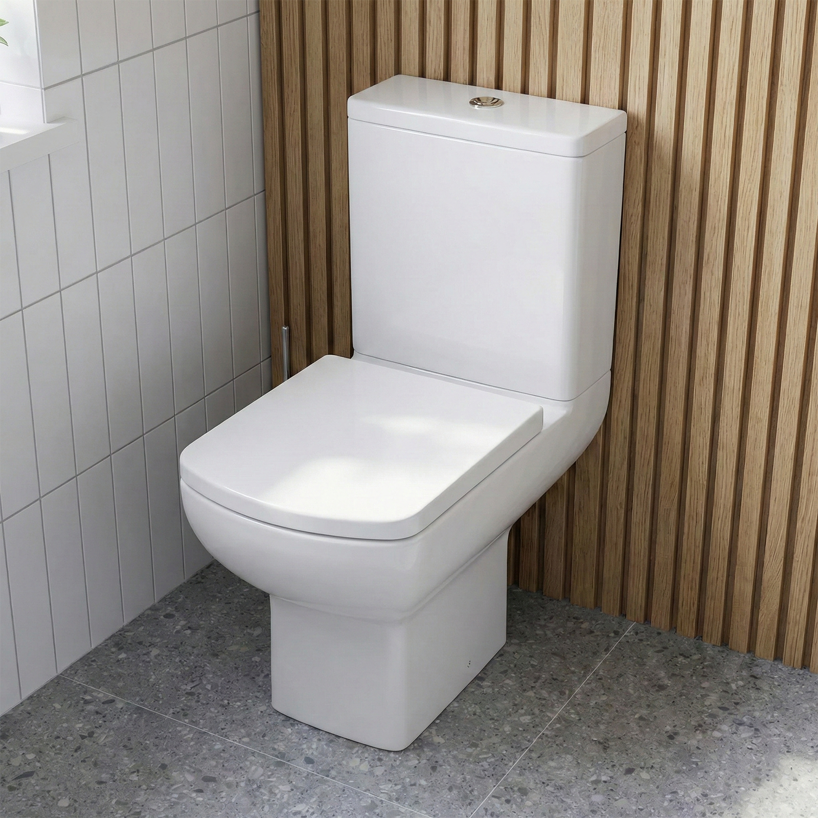 Nanuya Cloakroom 400mm Matte Grey Freestanding Vanity Basin Unit & Close Coupled Toilet with Soft Close Seat