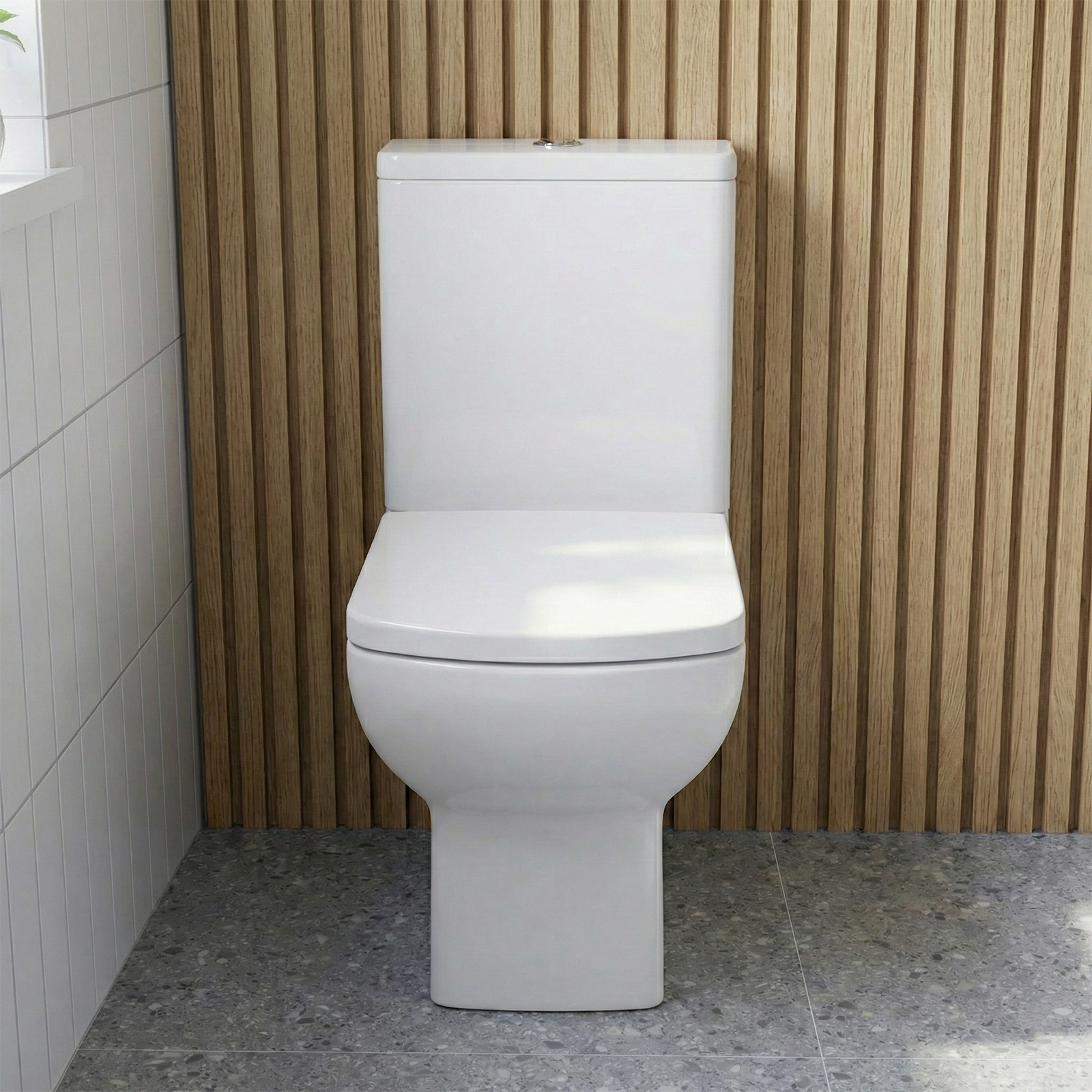 Nanuya Cloakroom 400mm Matte Grey Freestanding Vanity Basin Unit & Close Coupled Toilet with Soft Close Seat