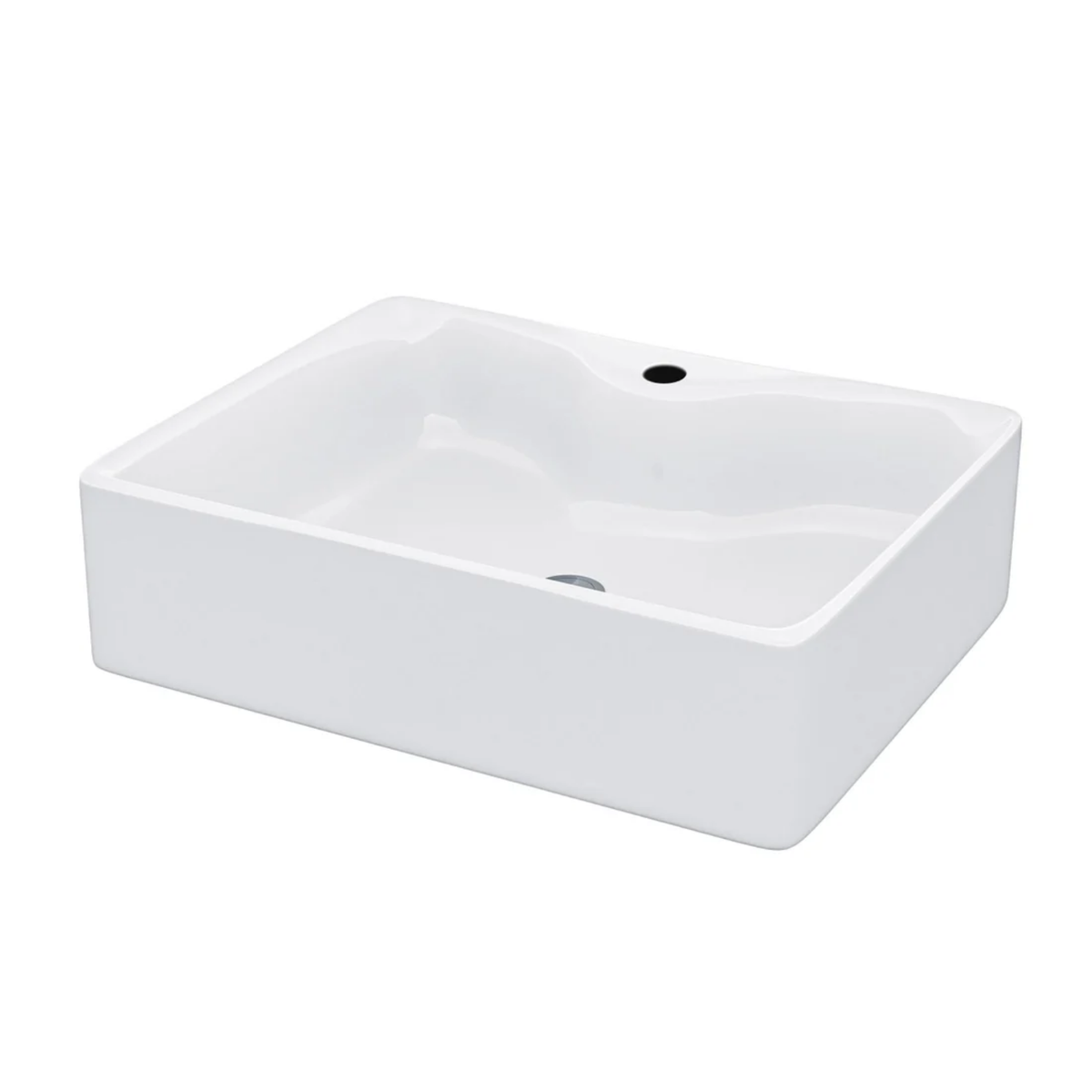 Merton Grey 800mm Wall Hung Countertop Vanity with 485mm White Rectangle Basin
