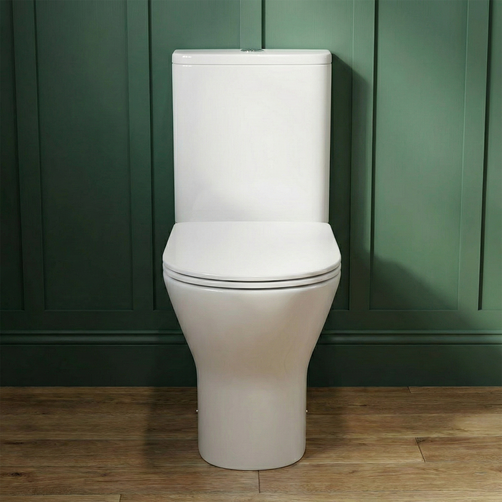 Alexa Cloakroom Rimless Close Coupled Toilet & 400mm Wall Hung Right Hand Rectangular Basin