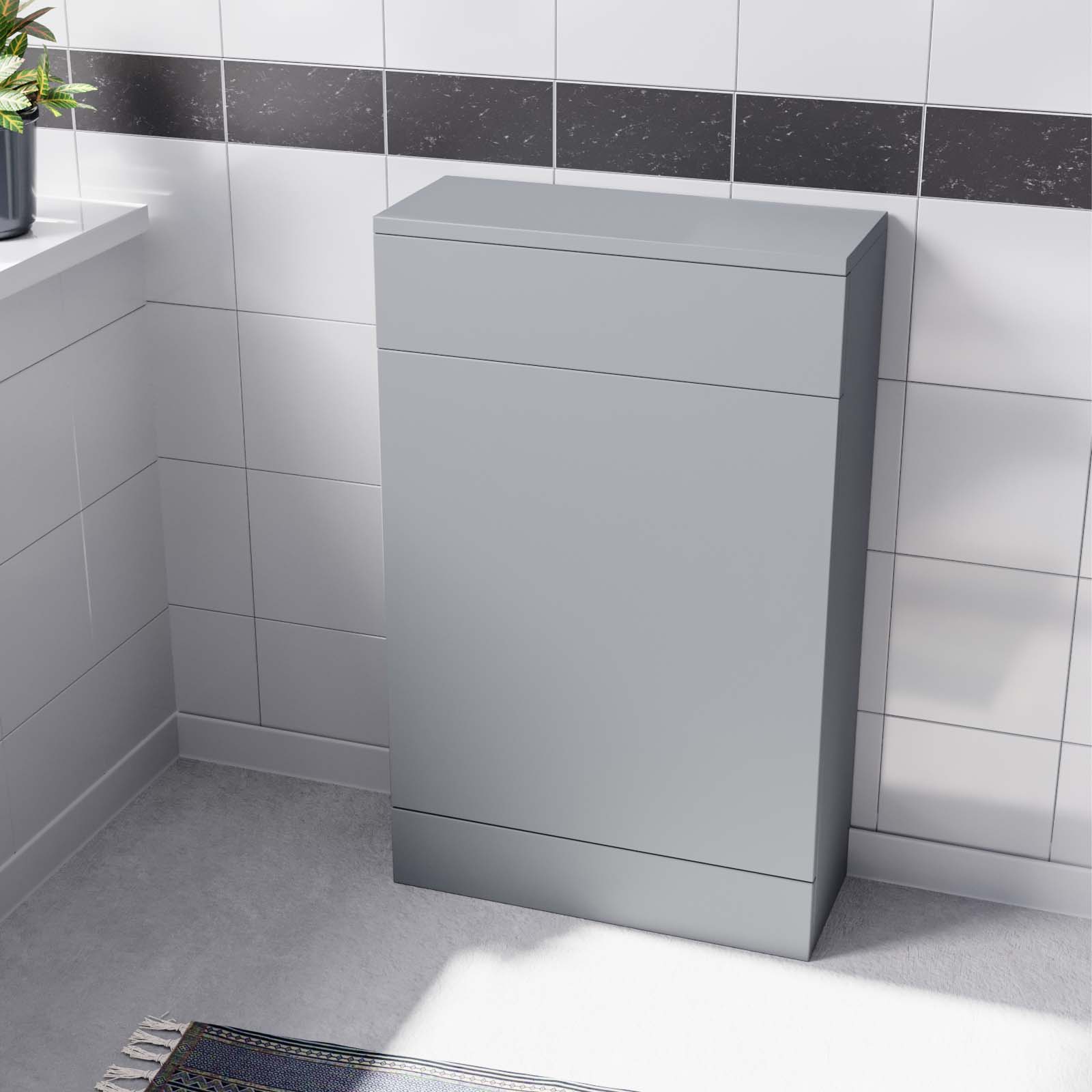 Nanuya Back To Wall Matte Grey 500mm Freestanding WC Unit