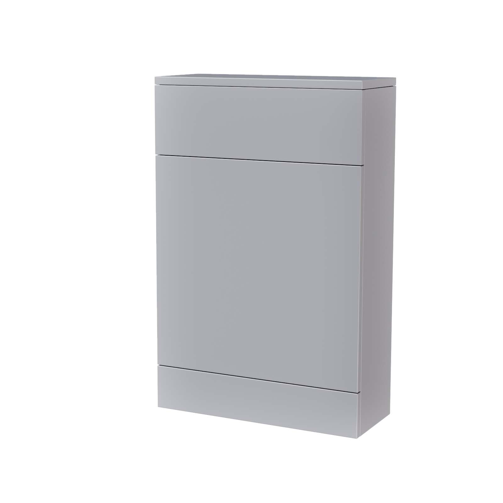 Nanuya Back To Wall Matte Grey 500mm Freestanding WC Unit Flat Pack