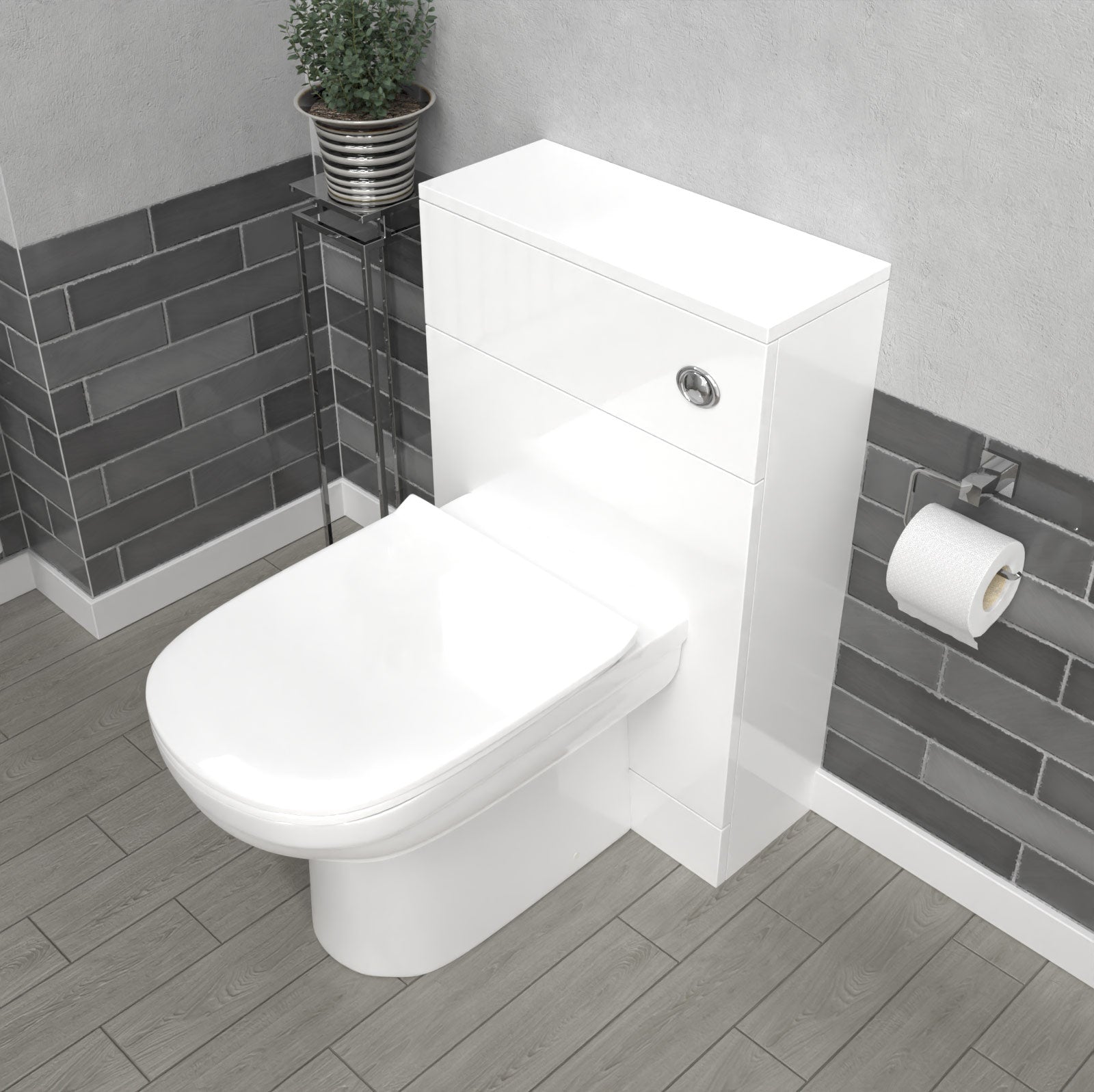 Howard Modern 500mm Back To Wall Toilet with WC Bathroom White