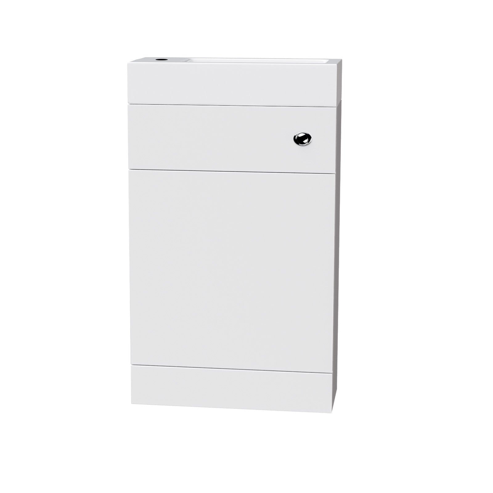 Nanuya Slimline Compact Cloakroom 500mm WC White Water Closet with Basin