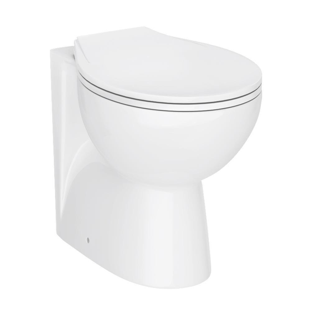Bretford White 2 in 1 500mm Combined Wash Basin & Oval Rimless Toilet Space Save