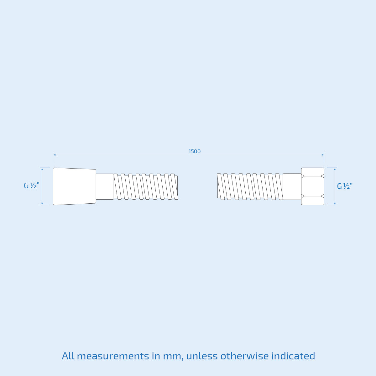 Bathroom 1.5m Black Stainless Steel Flexible Shower Bidet Hose