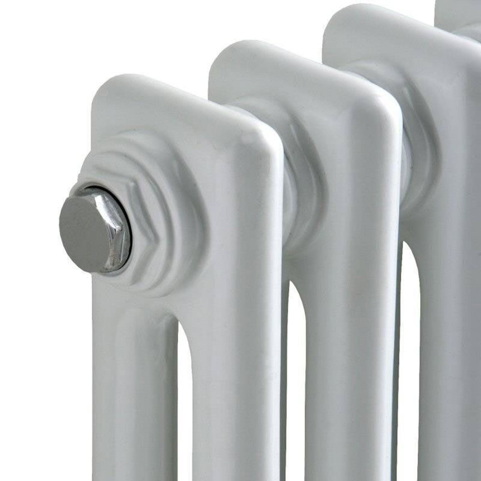 Maine White 600 x 1164 Horizontal Double Column Designer Radiator Central Heating
