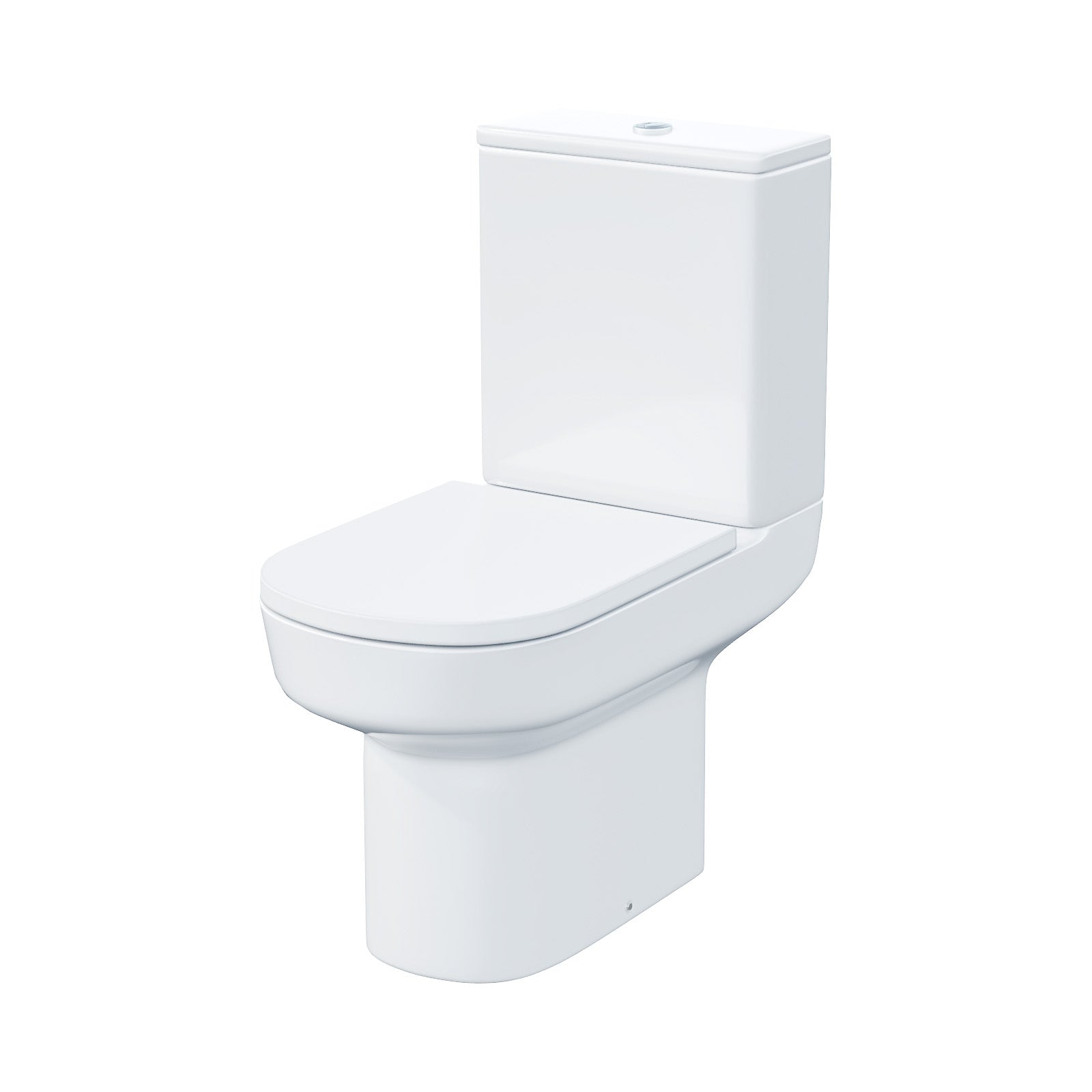 Anna Stylish Round Rimless Close Coupled Toilet With Soft Close Seat