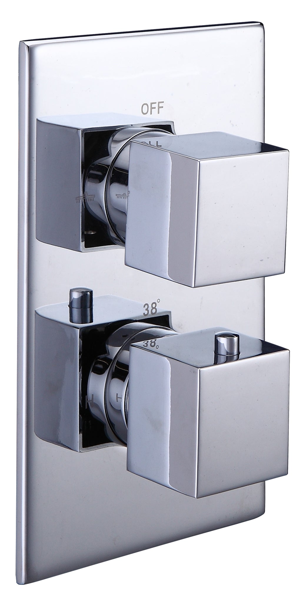 Temel Bathroom 1-Way Concealed Thermostatic Shower Valve Mixer and Shower Head