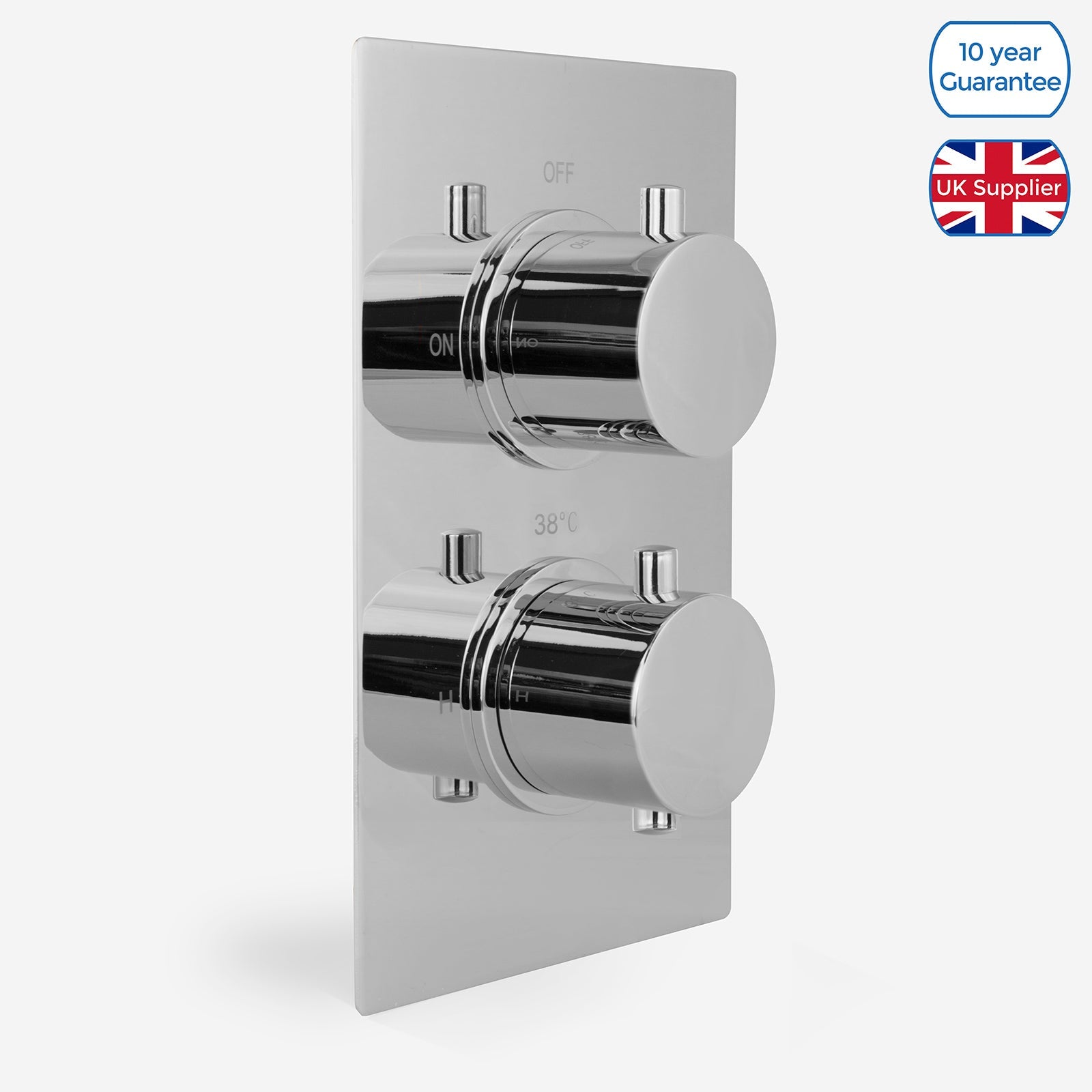 Lily Ceiling Slim Round Head with Concealed Thermostatic Shower Mixer Valve