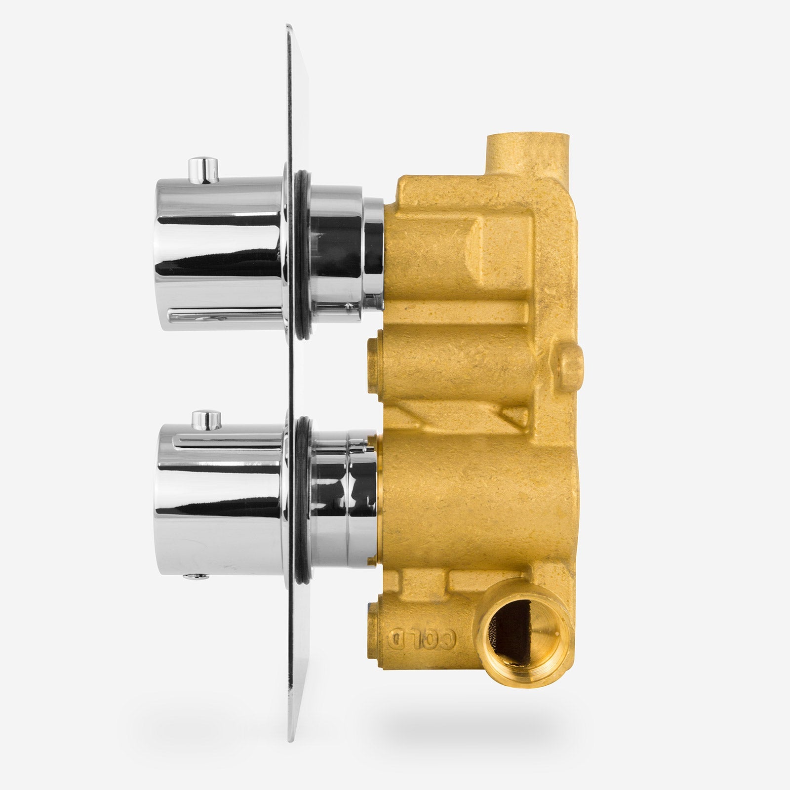 Lily 2 Dial 1 Way Round Set - Wall Mounted Head