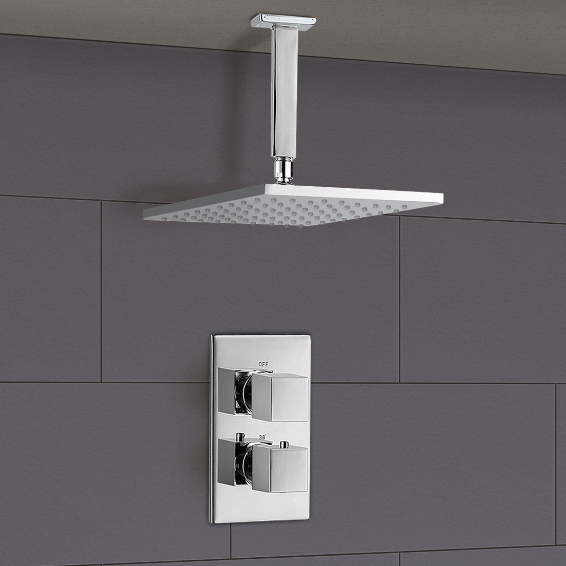Lotus Bathroom Concealed Thermostatic Shower Mixer Abs Square Head