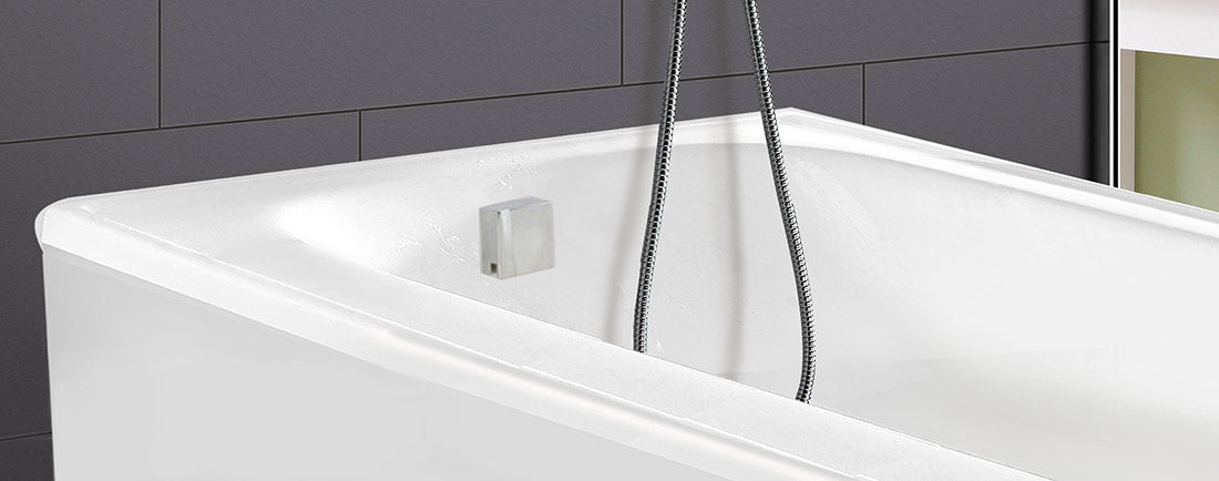 Olive 3 Way Square Concealed Thermostatic Hand Held Bath Shower 300 Slim Head