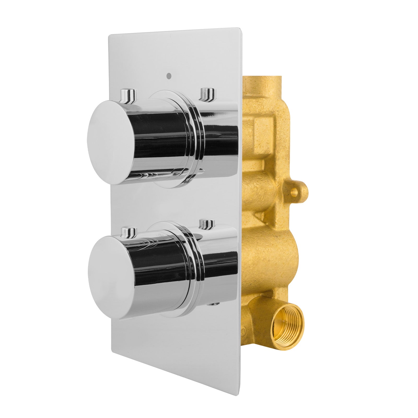 2 Dial 1 Round Outlet Concealed Thermostatic Shower