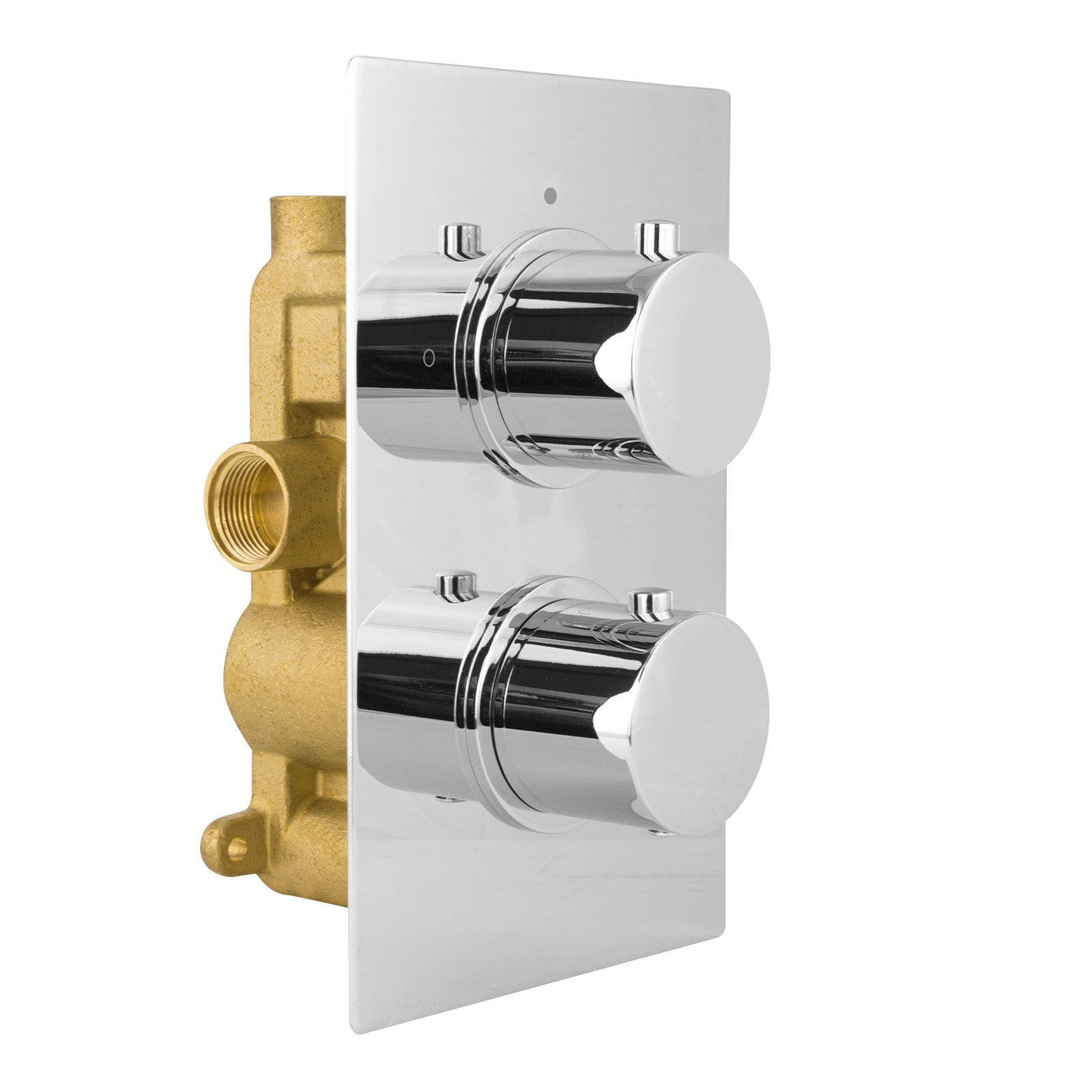 2 Dial 1 Round Outlet Concealed Thermostatic Shower