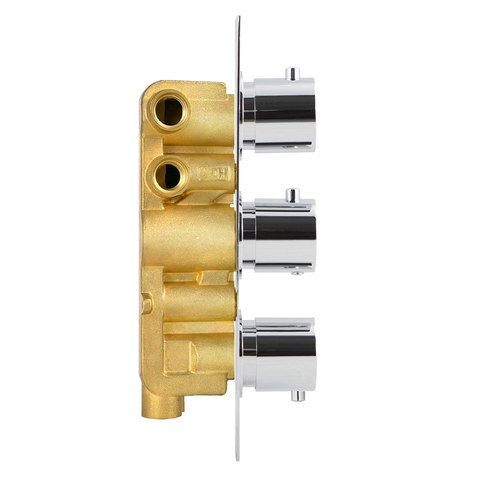 Wilden 3 Dial 3 Outlet Concealed Thermostatic Shower Round Valve