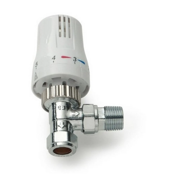 Kartell Style Straight Chrome Thermostatic Radiator Valve - TRVSS