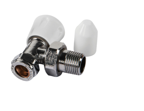 Kartell Galaxy 15mm Chrome Radiator Mounted Angled Lockshield Valve - LSDOGA15