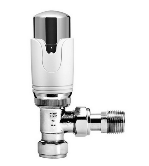 Kartell Refined Angled TRV Chrome Radiator Valve - TRVRAC