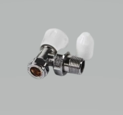 Kartell Galaxy 15mm Chrome Angled Radiator Valve - LSWHGA15