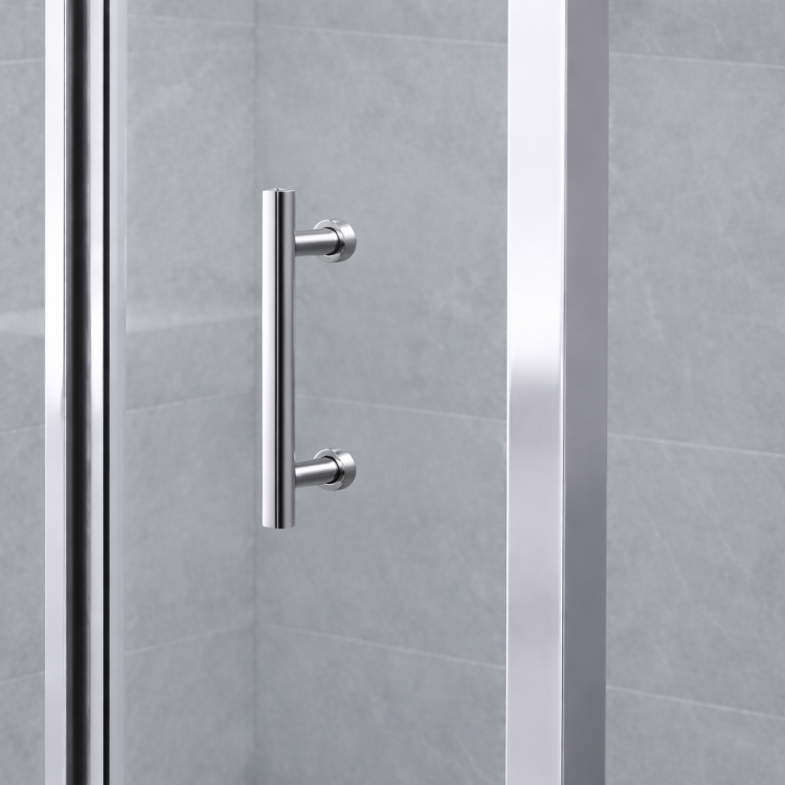 Bi-fold shower door image front view