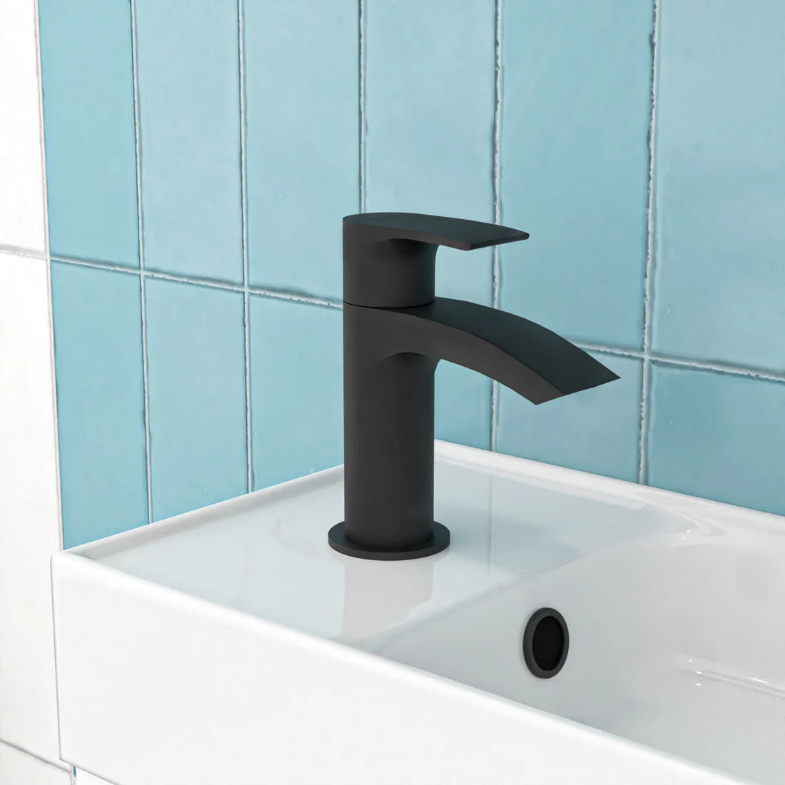 Nanuya 400mm Cloakroom Vanity Basin Unit, Mono Mixer Tap, Overflow & Waste