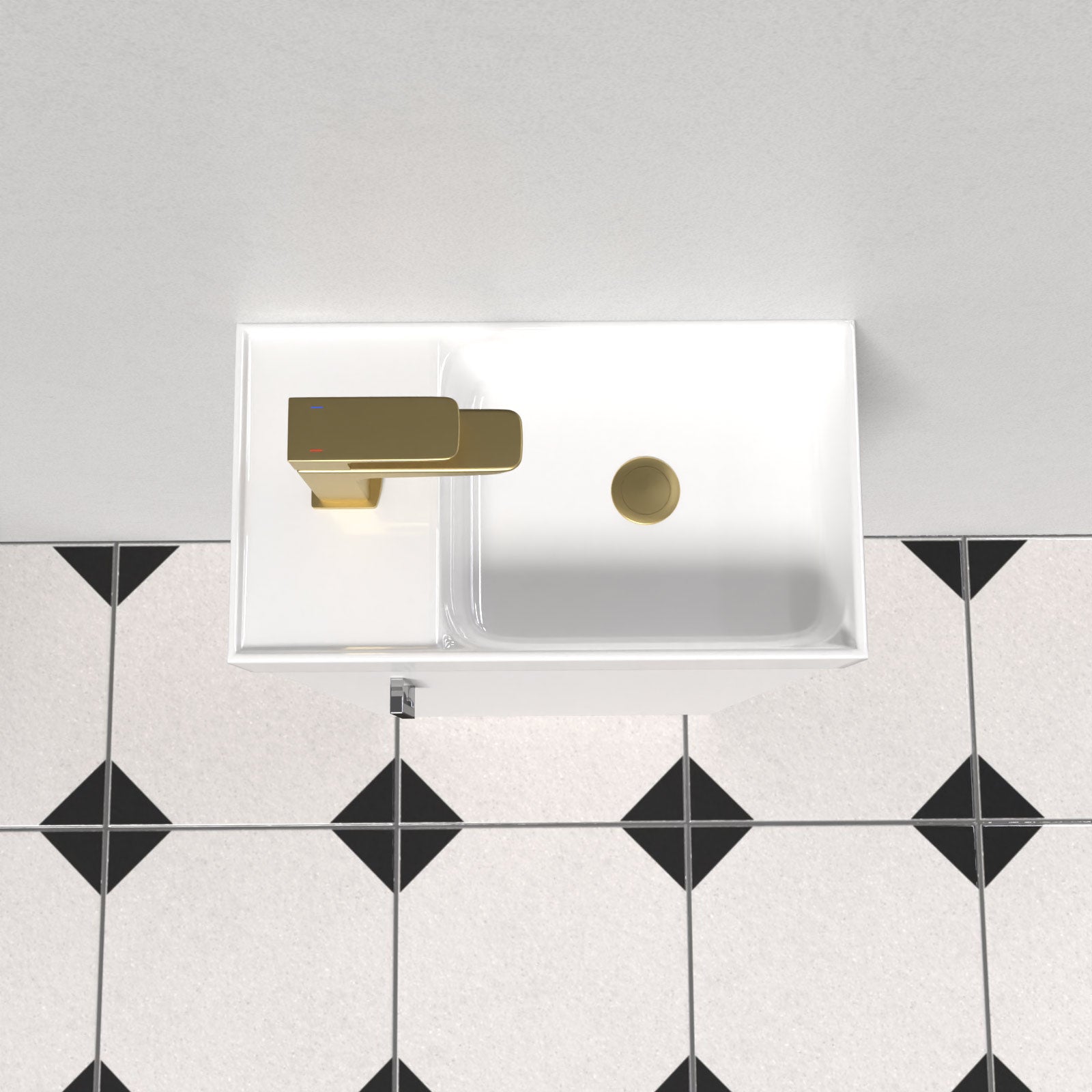 Carlton White Floorstanding 400mm Vanity Unit & Square Basin Mixer Tap