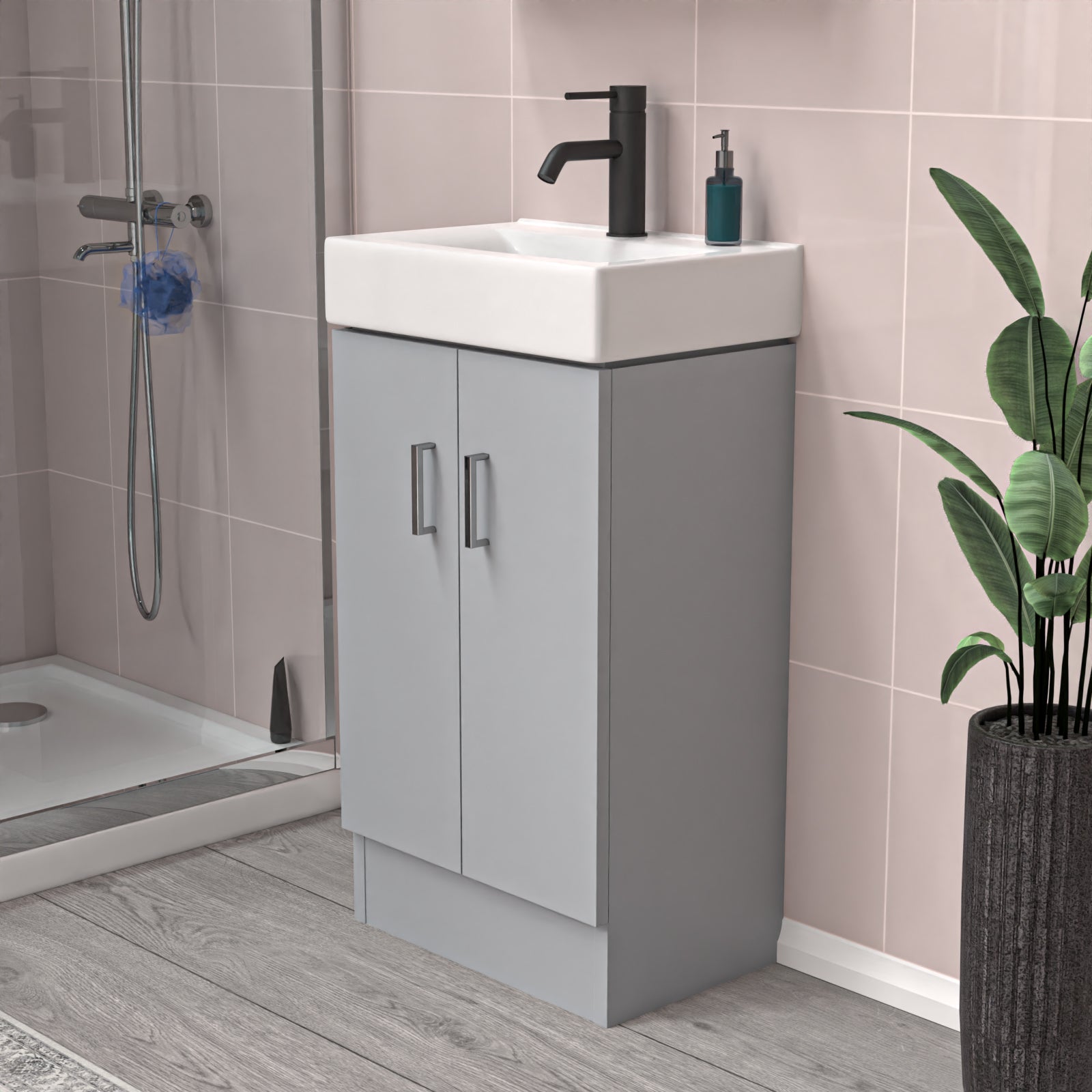 Nanuya 450mm Matte Grey Freestanding Vanity Unit with Basin