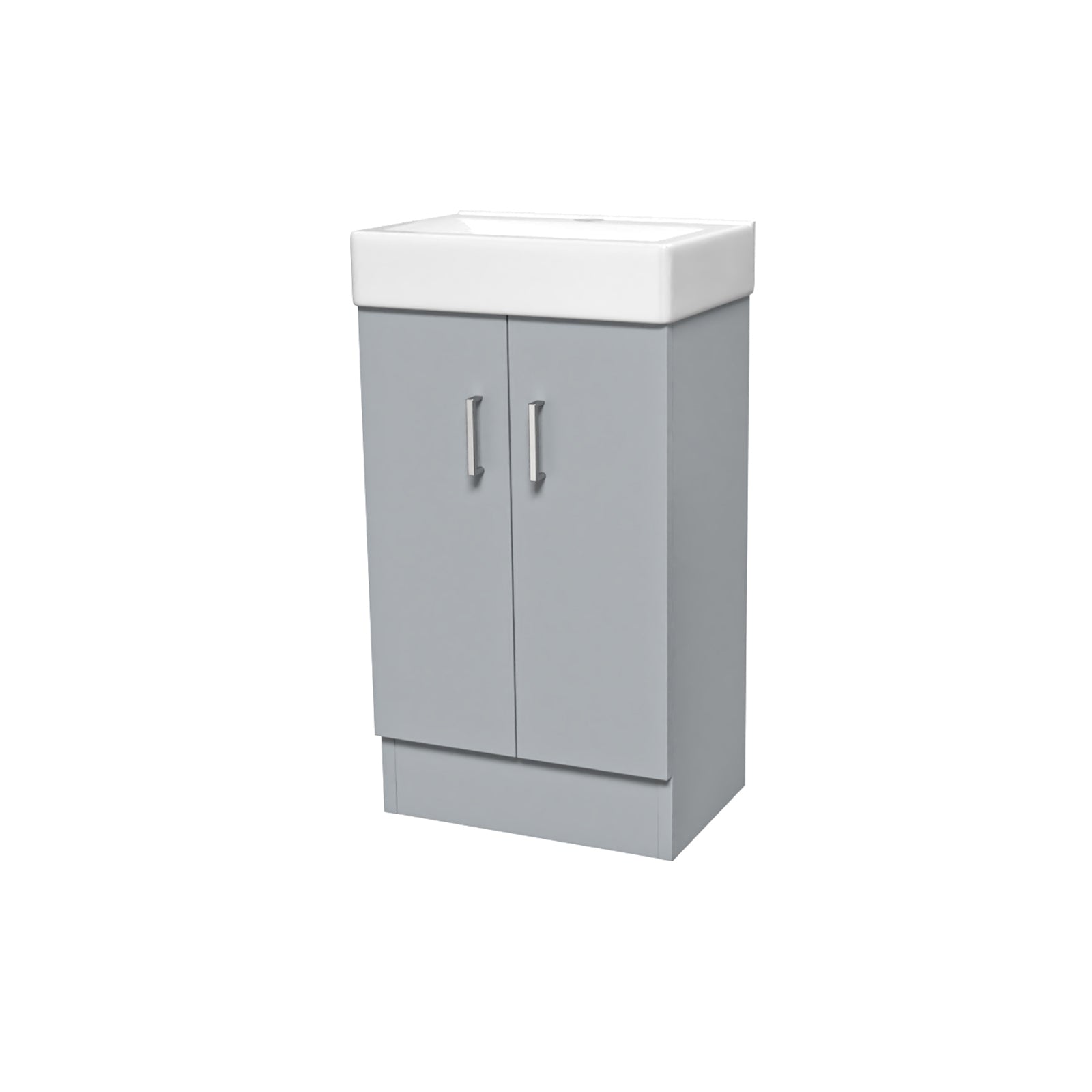 Nanuya Matte Grey 450mm Freestanding Vanity Unit with Basin Flat Pack