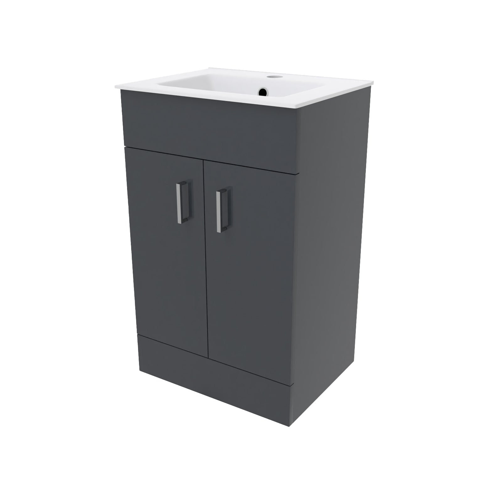 Nanuya 500 mm Anthracite Ultra Slim Basin Vanity Unit