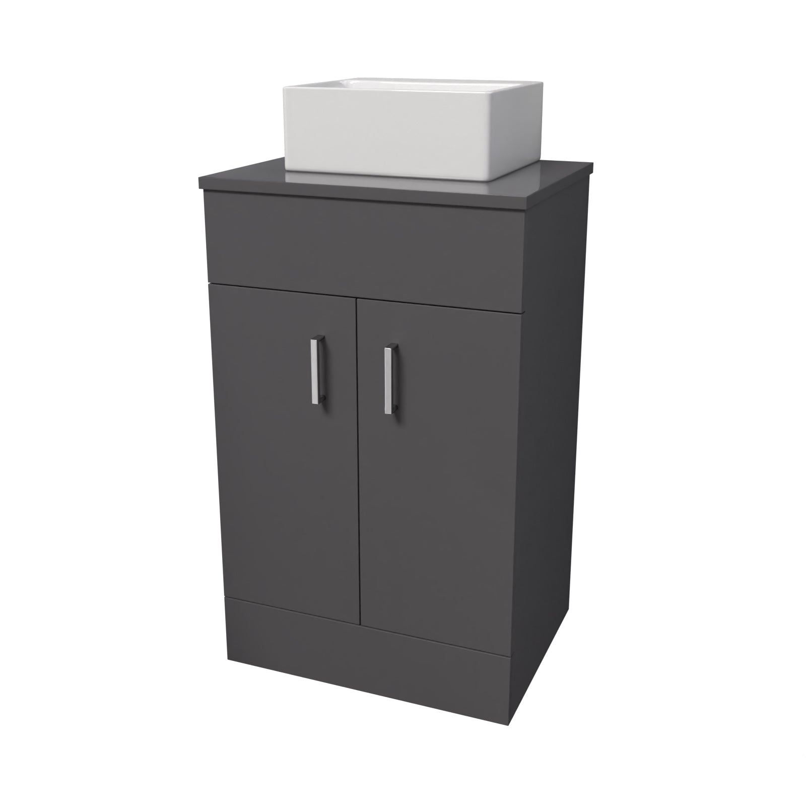 Nanuya 500mm Anthracite Vanity Unit With Countertop & Rectangle Basin