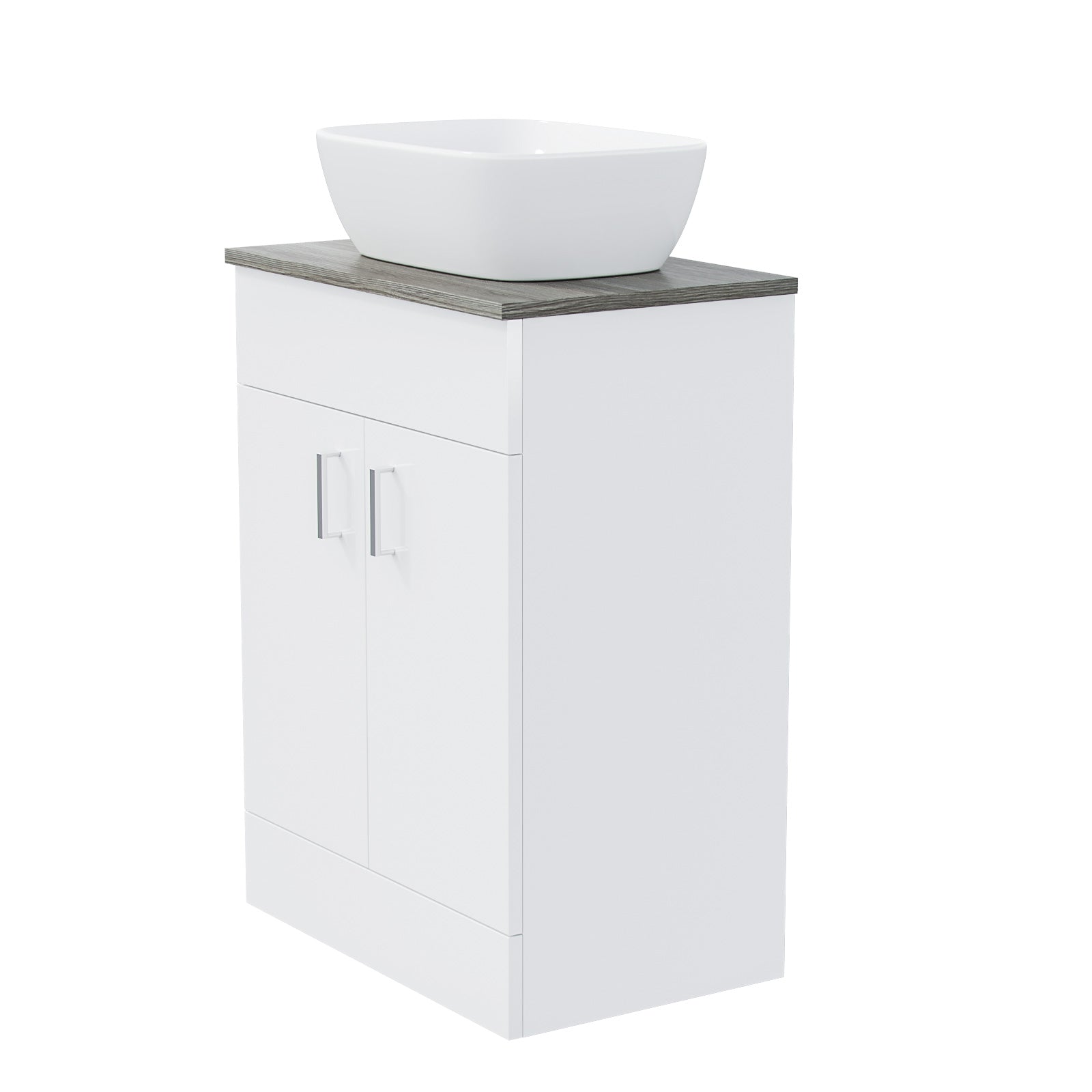Nanuya 600mm White Vanity Cabinet and Counter Top Basin Sink