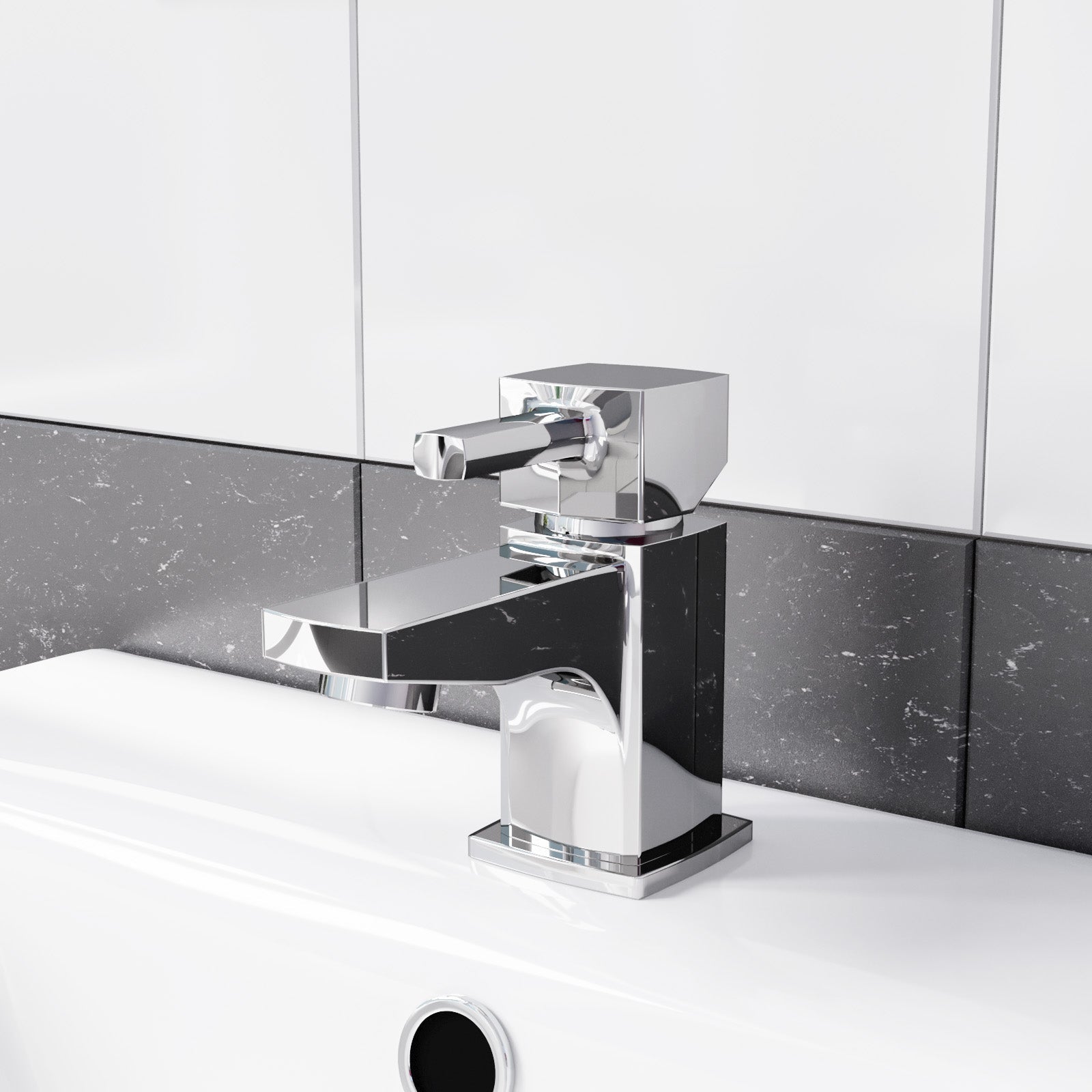 Nanuya 500mm Freestanding Vanity Unit Ceramic Basin Sink and Square Tap