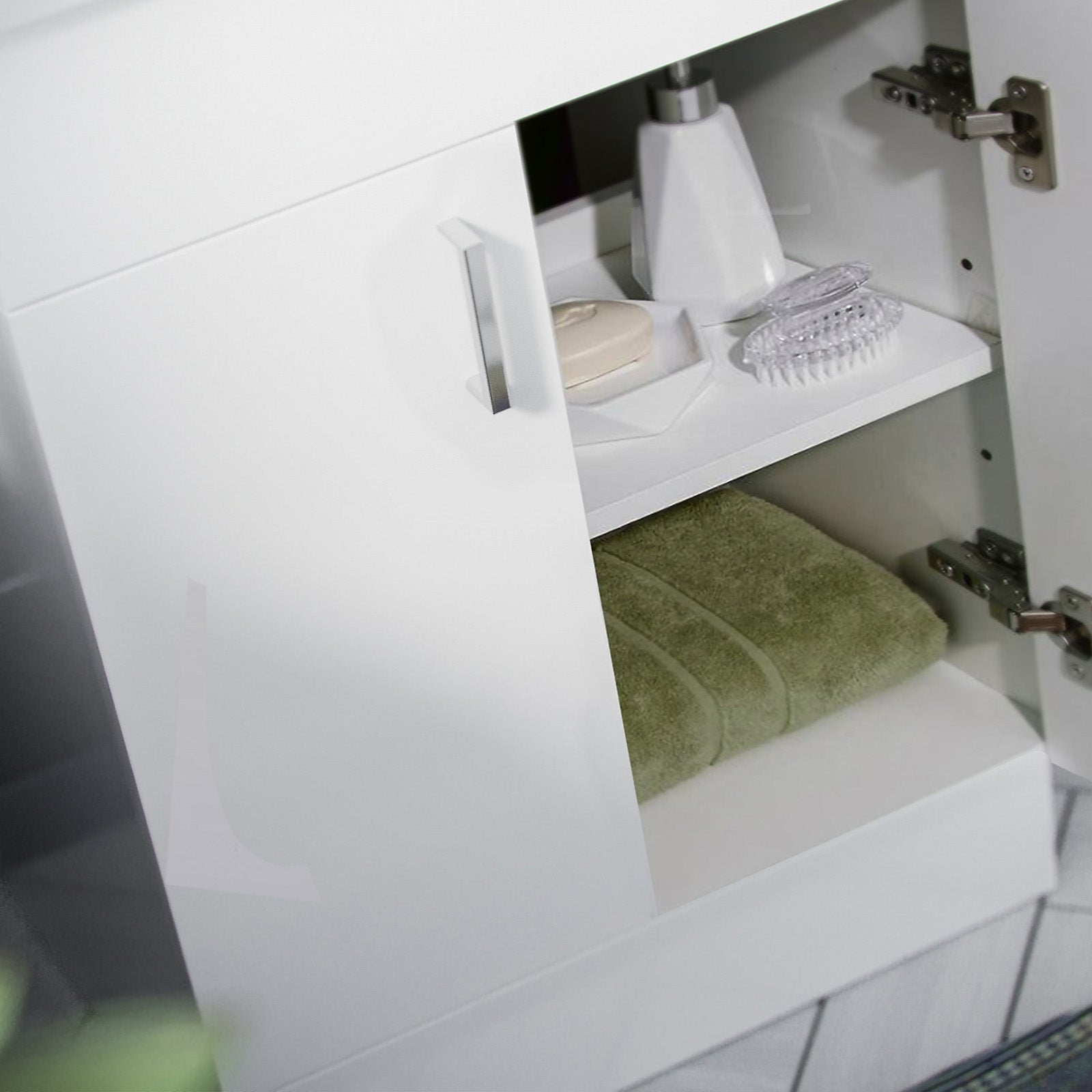 Nanuya 600mm White Freestanding MDF Vanity Basin, WC Unit & BTW Toilet